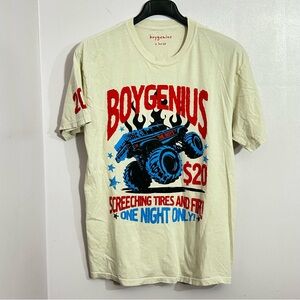 Boygenius Beige Graphic Band T-Shirt X-Large